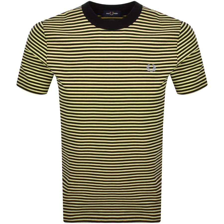 Fred Perry Fine Stripe T Shirt Black