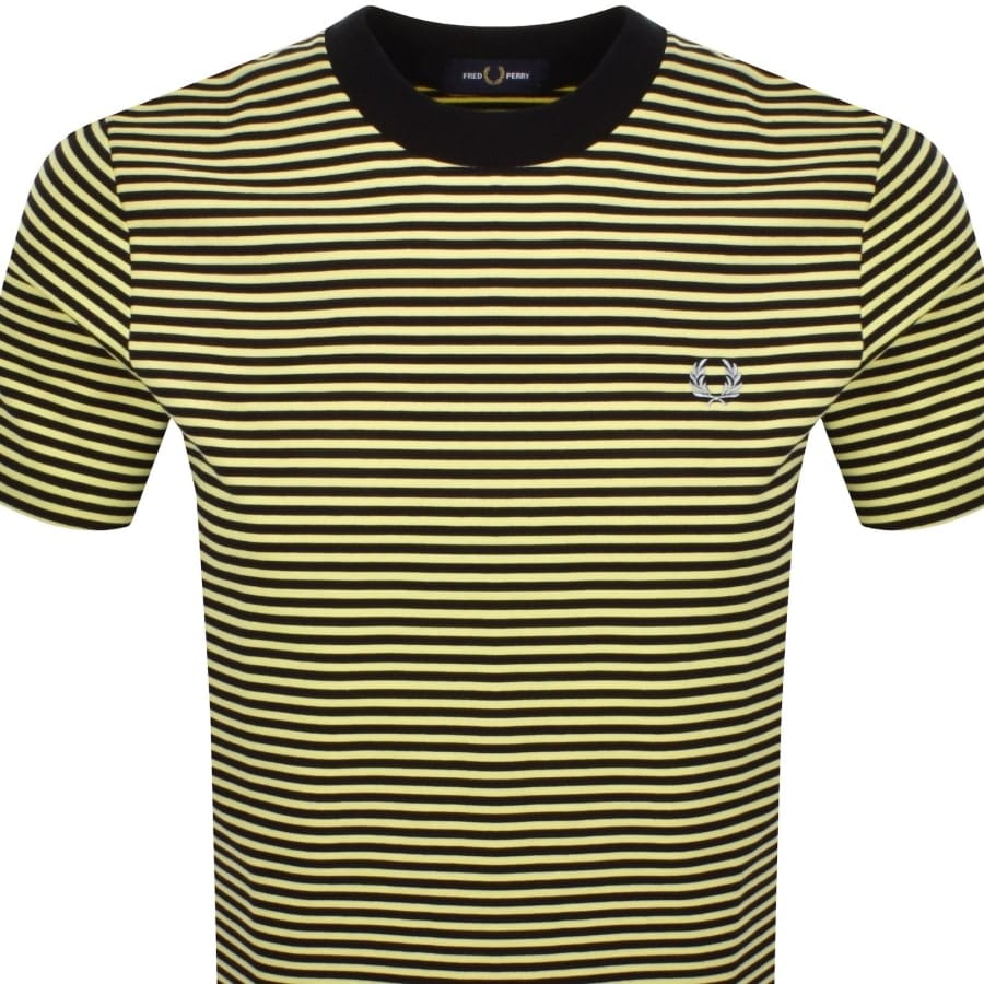 Fred Perry Fine Stripe T Shirt Black