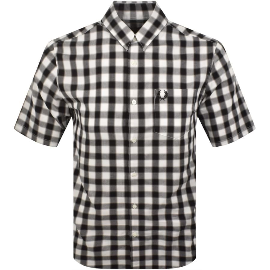 Fred Perry Blurred Gingham Shirt White