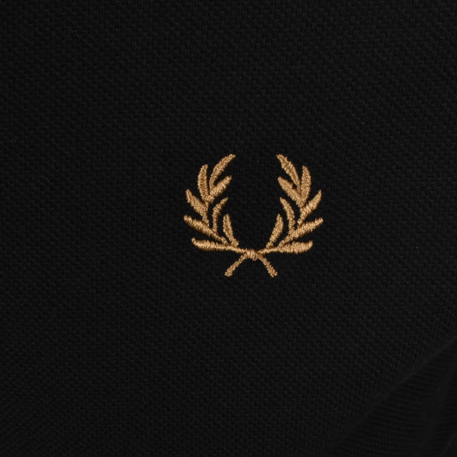 Fred Perry Collar Stand Polo T Shirt Black