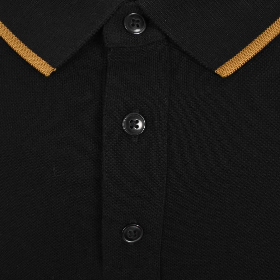 Fred Perry Collar Stand Polo T Shirt Black