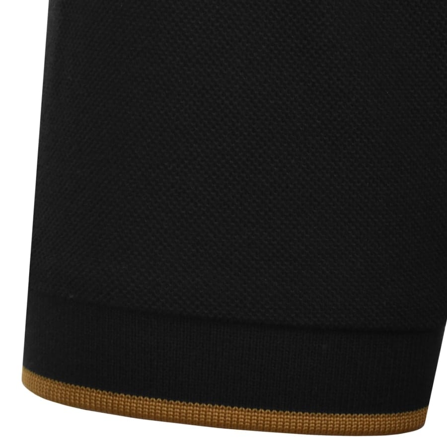 Fred Perry Collar Stand Polo T Shirt Black