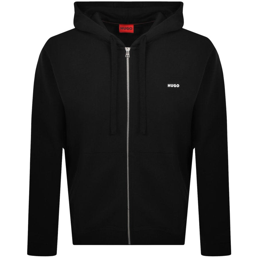 HUGO Dapo Full Zip Hoodie Black