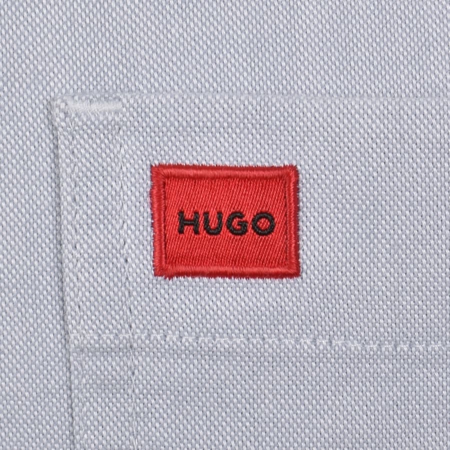 HUGO Long Sleeved Evito Shirt Pale Blue