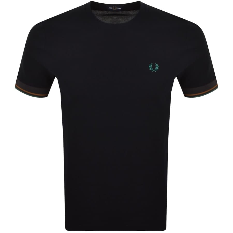 Fred Perry Twin Tipped Cuff T Shirt Navy