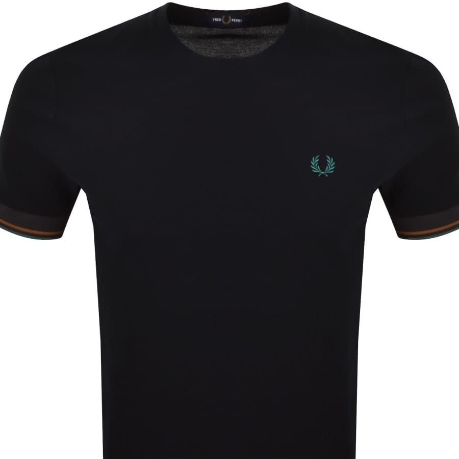 Fred Perry Twin Tipped Cuff T Shirt Navy