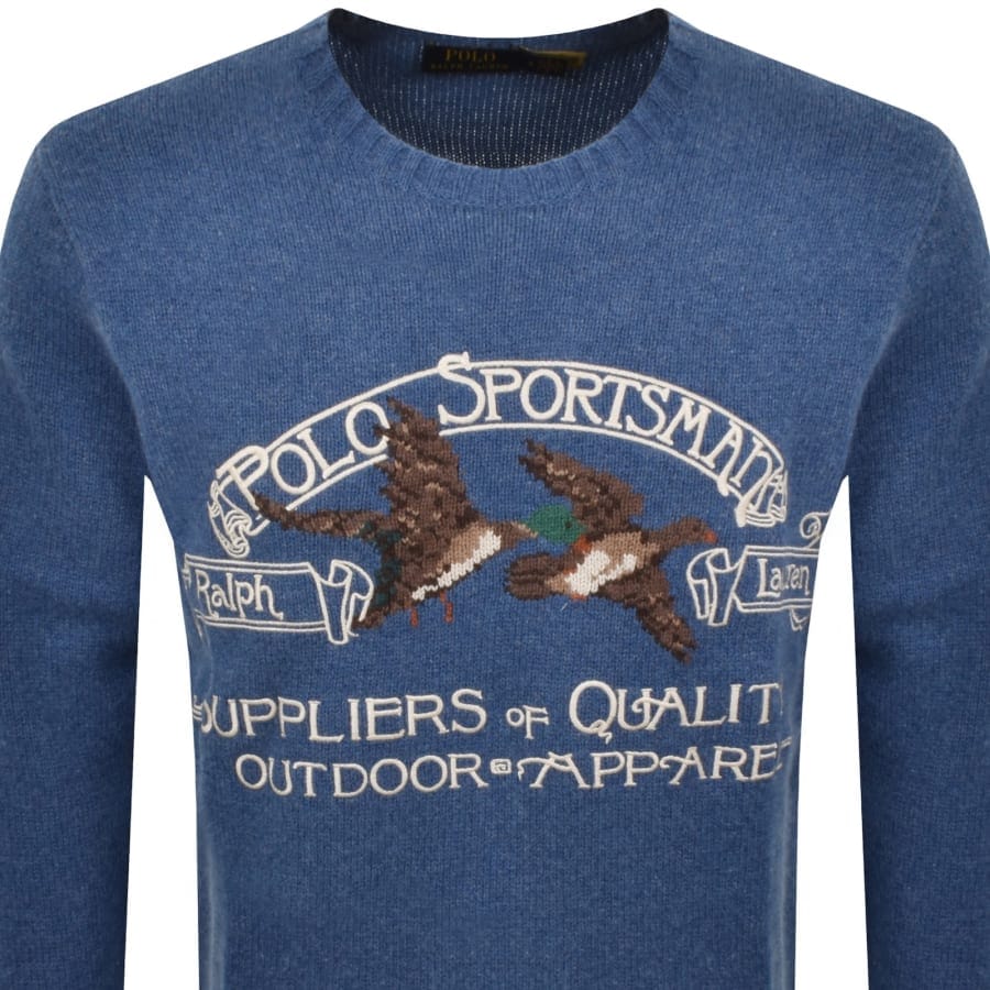 Ralph Lauren Crew Neck Knit Jumper Blue