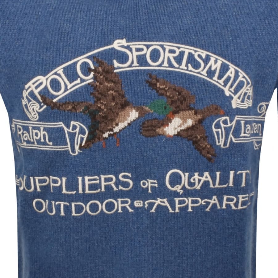 Ralph Lauren Crew Neck Knit Jumper Blue