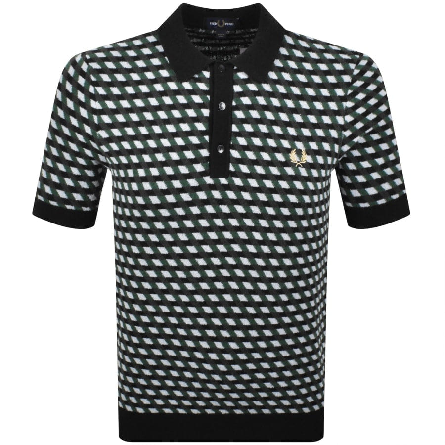 Fred Perry Knit Polo Shirt Black
