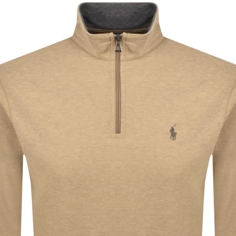 Ralph Lauren Half Zip Sweatshirt Brown