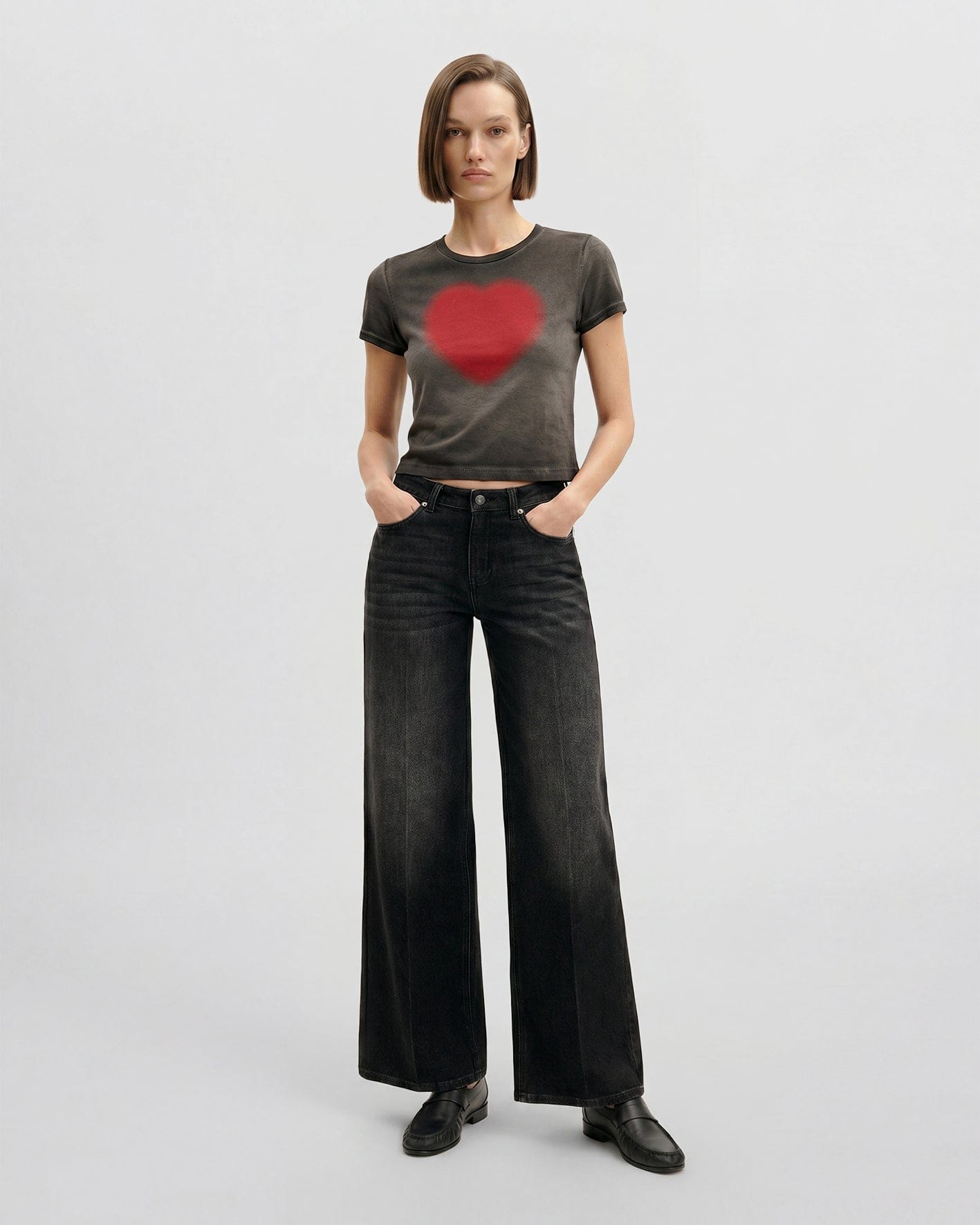 The Shrunken Faded Love T-shirt - Dirty Oat