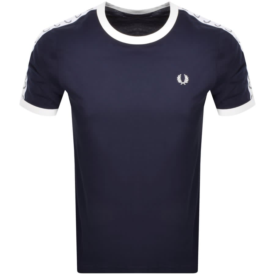 Fred Perry Taped Ringer T Shirt Blue
