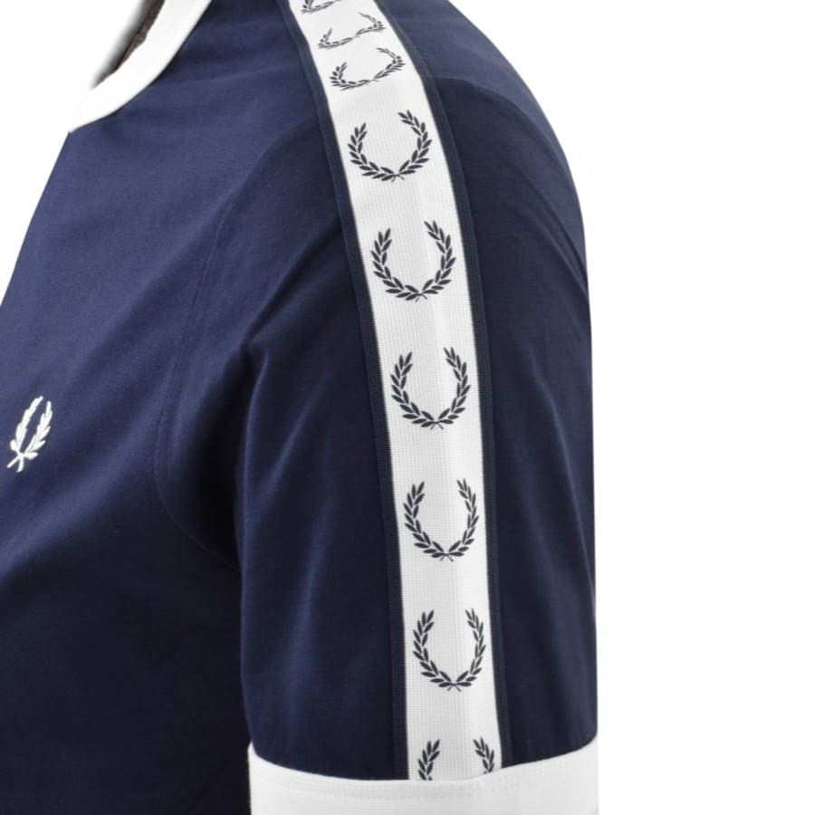Fred Perry Taped Ringer T Shirt Blue