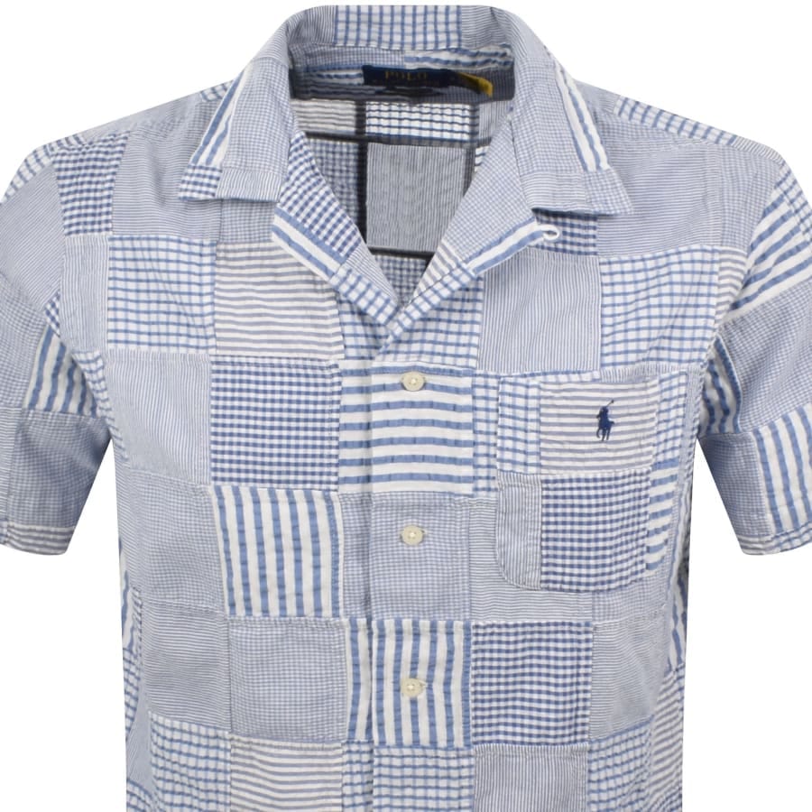 Ralph Lauren Wrinkled Patchwork Shirt Blue
