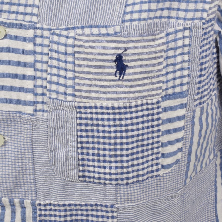 Ralph Lauren Wrinkled Patchwork Shirt Blue