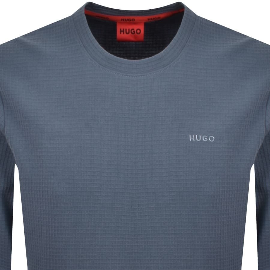 HUGO Austin Long Sleeved T Shirt Blue