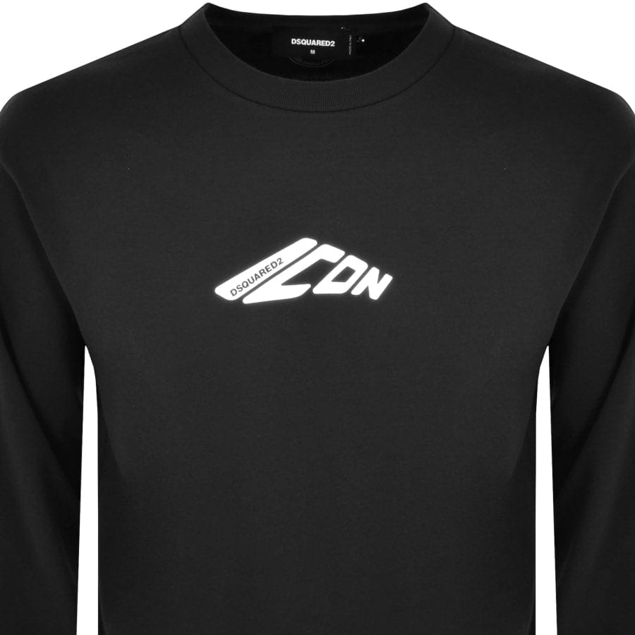 DSQUARED2 Logo Long Sleeve T Shirt Black
