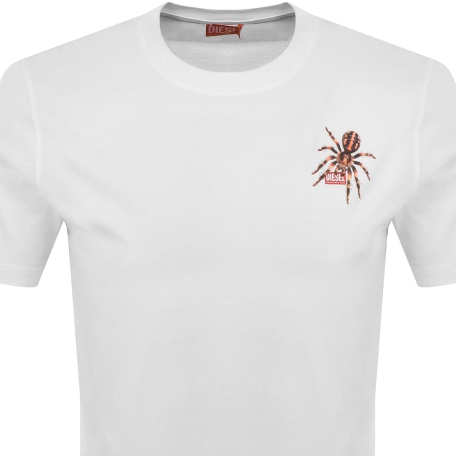 Diesel Spider Graphic T Shirt White