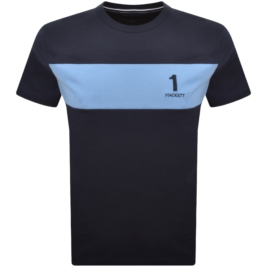 Hackett Heritage Panel T Shirt Navy