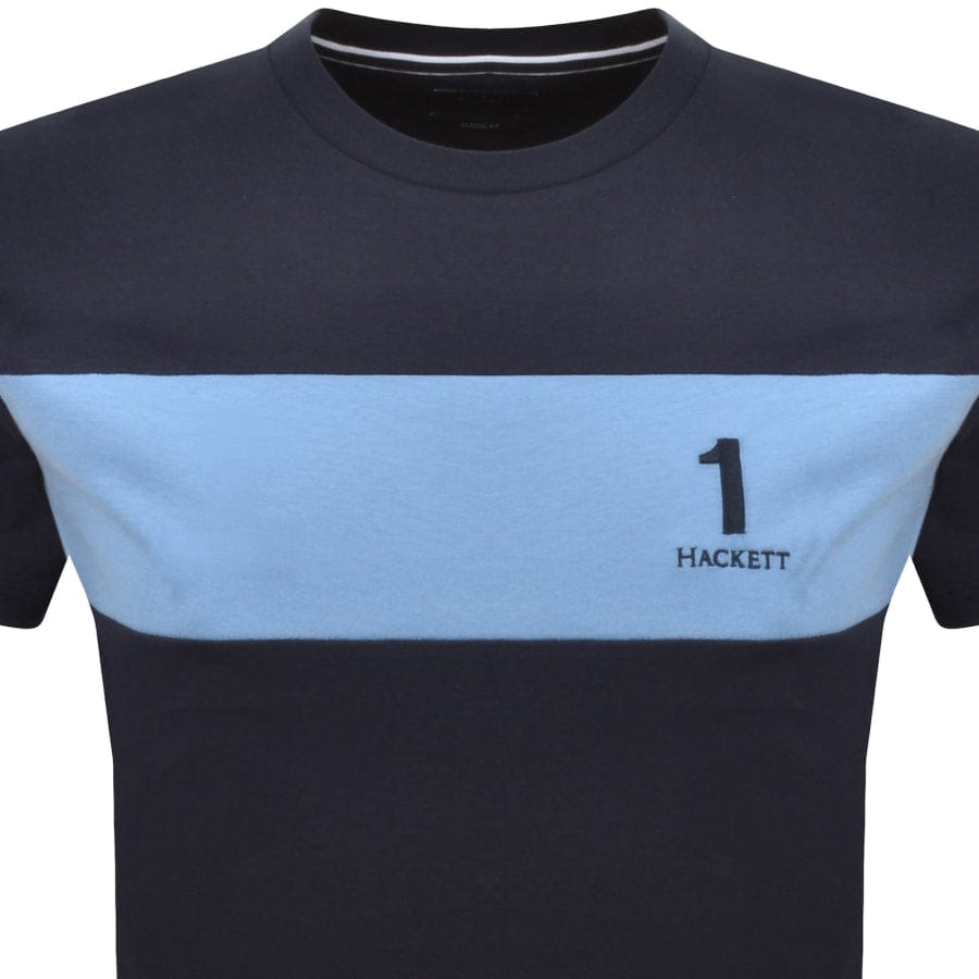 Hackett Heritage Panel T Shirt Navy