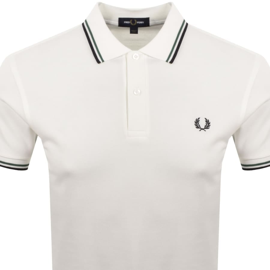 Fred Perry Twin Tipped Polo T Shirt White