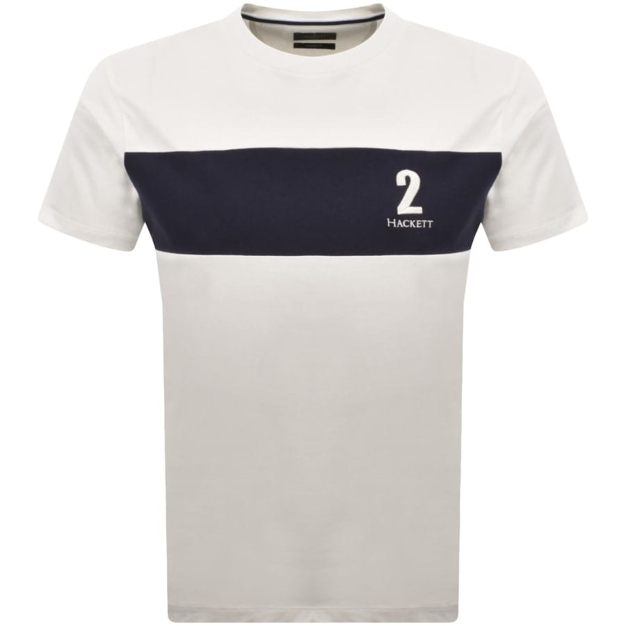 Hackett Heritage Panel T Shirt White