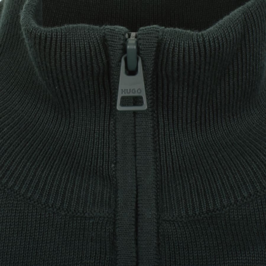 HUGO San Quintus Knit Jumper Green
