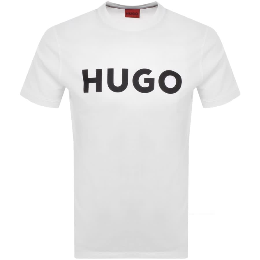 HUGO Dulivio Crew Neck Short Sleeve T Shirt White