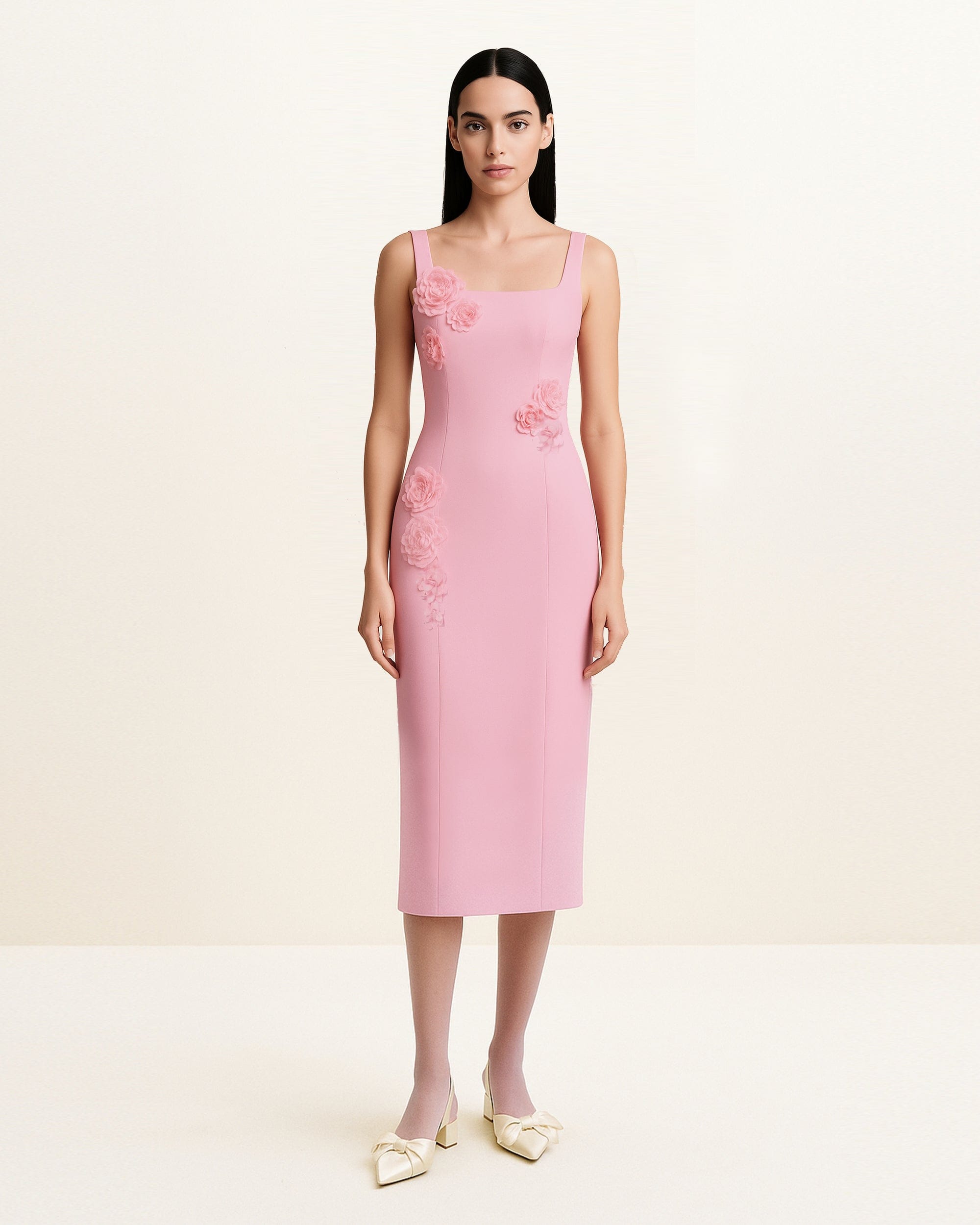 Garden Grace Sheath Dress - Pink