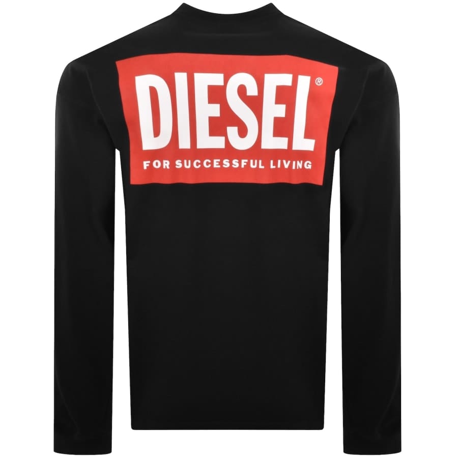 Diesel T Boxt Long Sleeve Bisk T Shirt Black