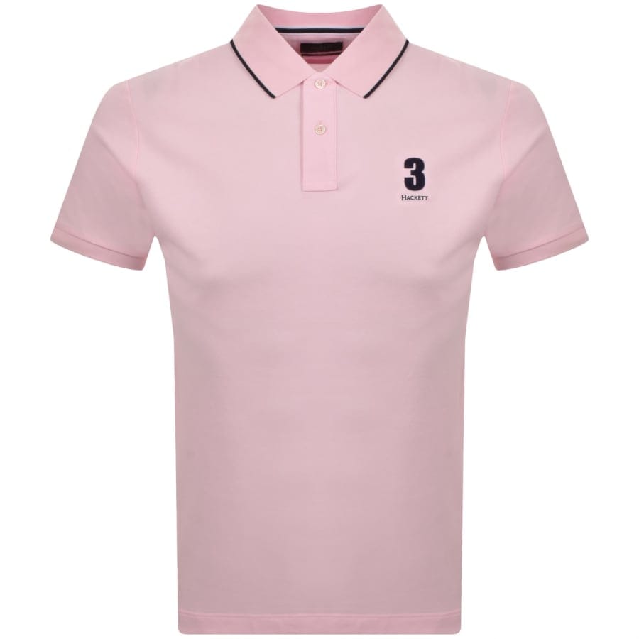 Hackett Heritage Polo T Shirt Pink