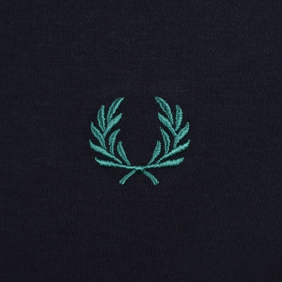 Fred Perry Jacquard Cuff T Shirt Navy