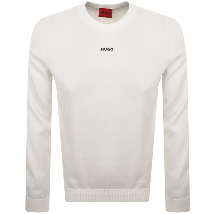 HUGO San Cassius Knit Jumper Cream
