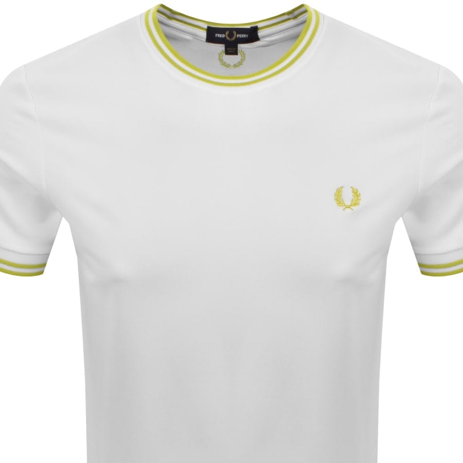 Fred Perry Tennis Tipped T Shirt White
