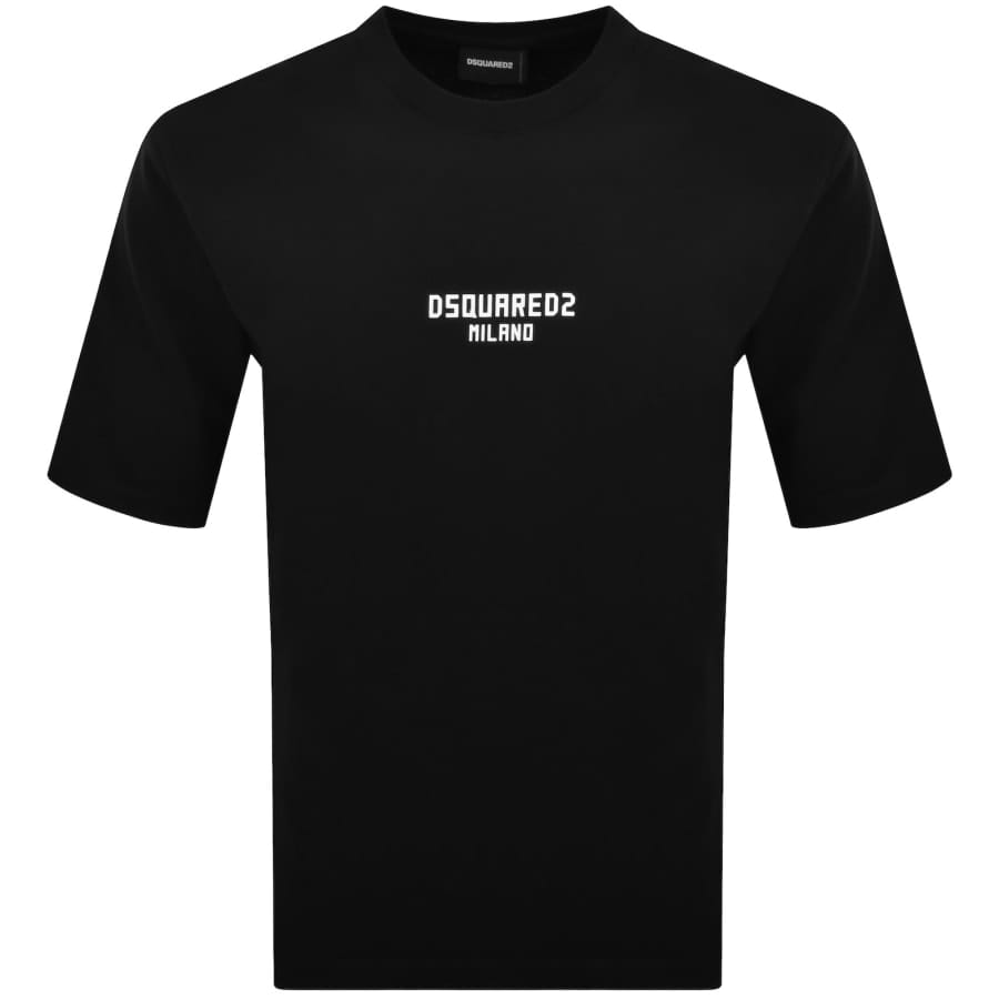 DSQUARED2 Logo Print Loose Fit T Shirt Black