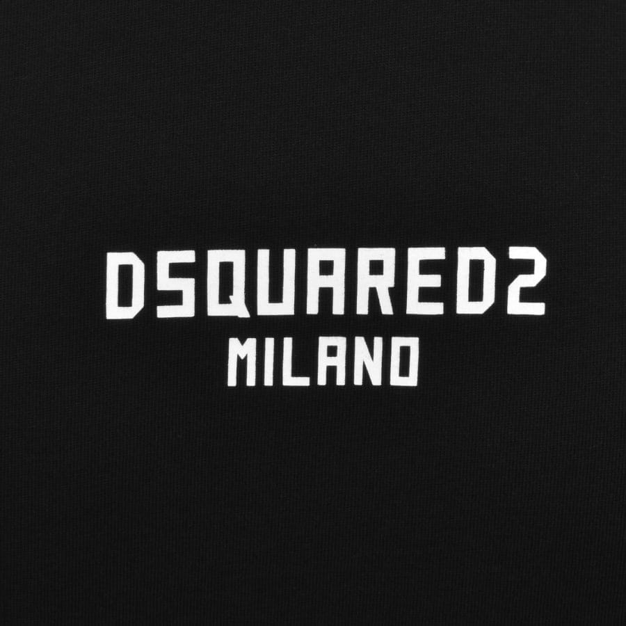DSQUARED2 Logo Print Loose Fit T Shirt Black