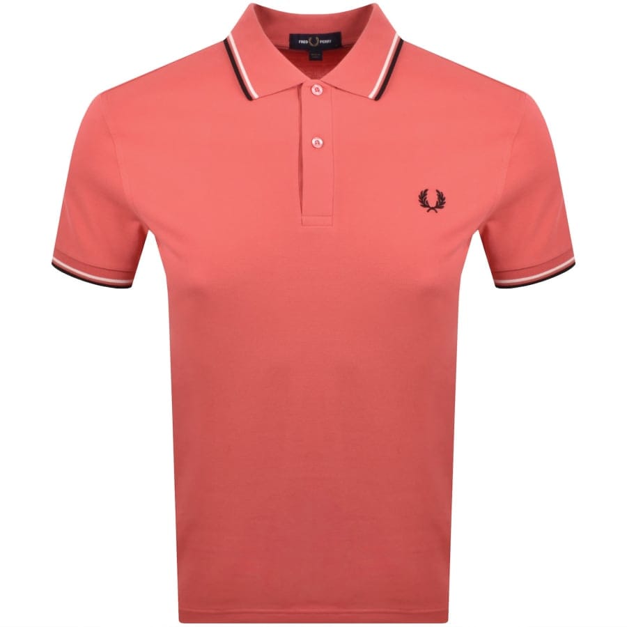 Fred Perry Twin Tipped Polo T Shirt Red