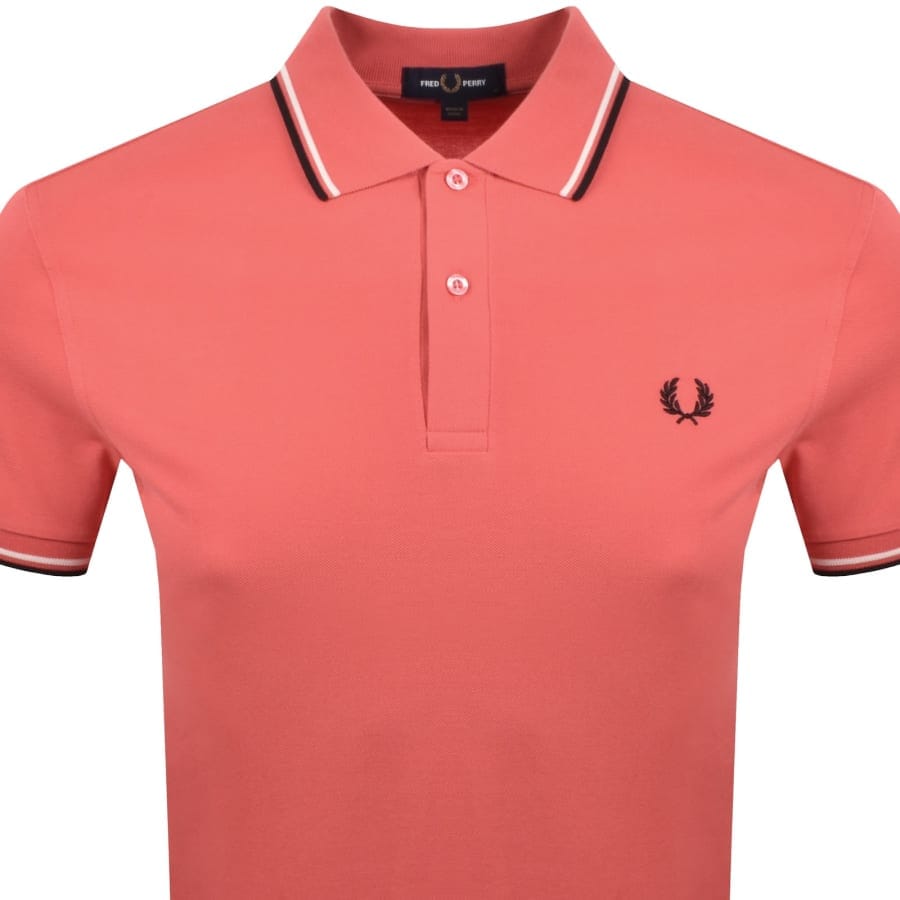 Fred Perry Twin Tipped Polo T Shirt Red