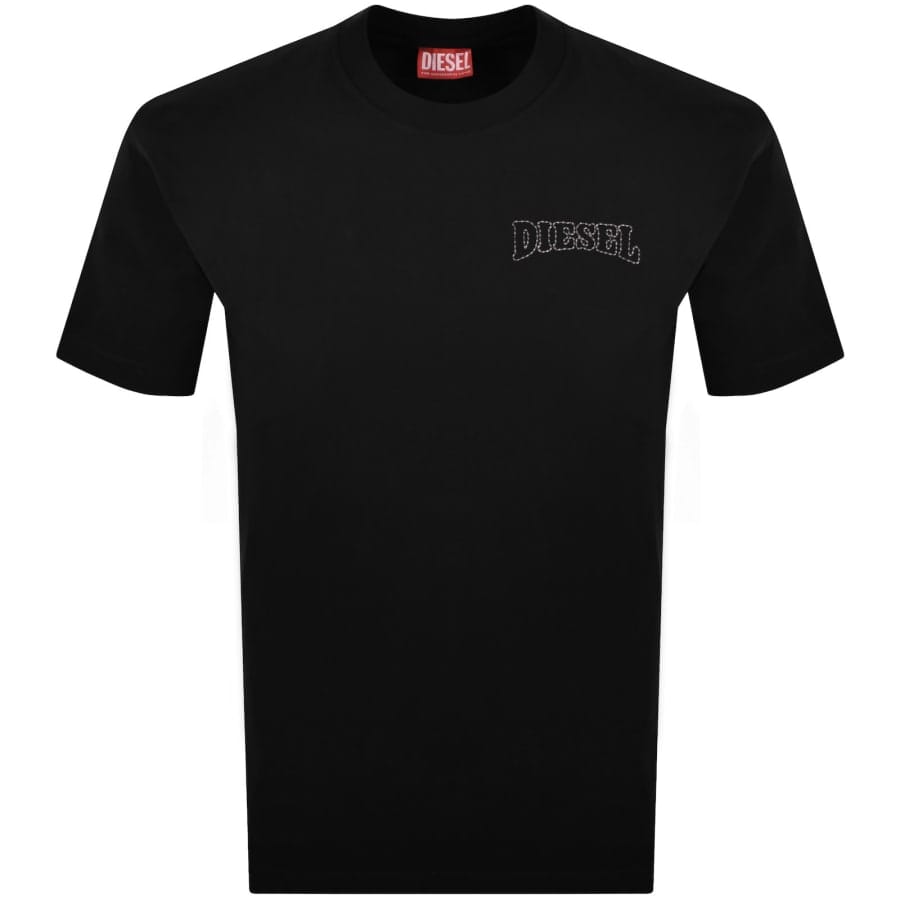 Diesel T Norm V16 T Shirt Black