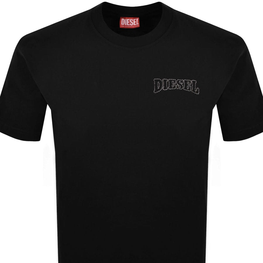Diesel T Norm V16 T Shirt Black