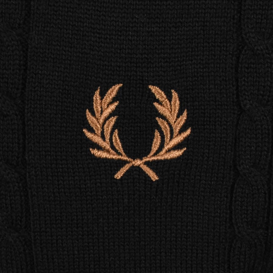 Fred Perry Long Sleeve Knit Polo Black