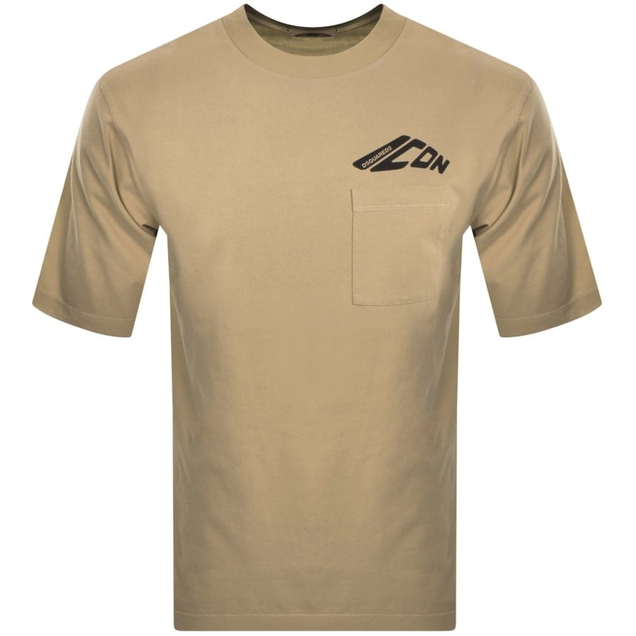 DSQUARED2 Loose Fit Pocket T Shirt Brown
