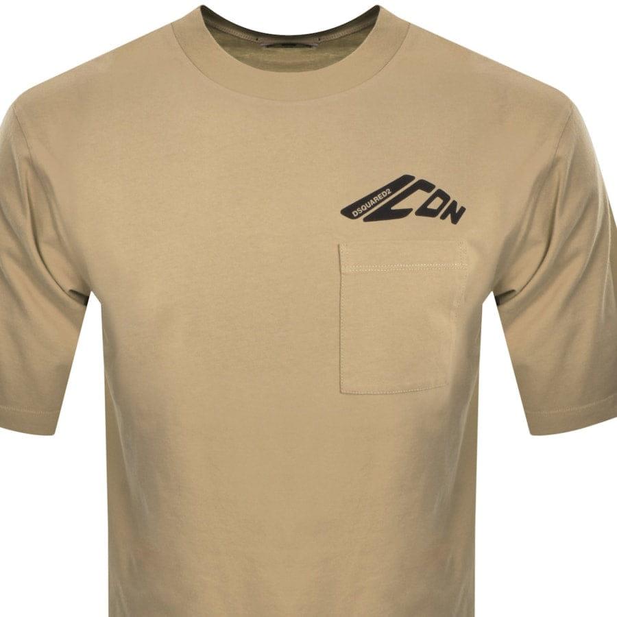 DSQUARED2 Loose Fit Pocket T Shirt Brown