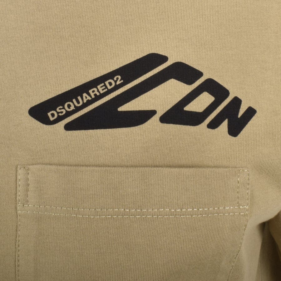 DSQUARED2 Loose Fit Pocket T Shirt Brown