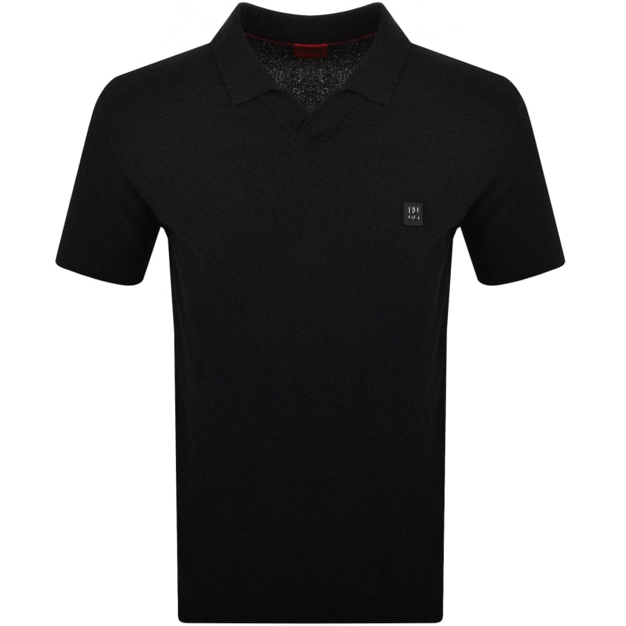 HUGO Shiplom Knit Polo Black