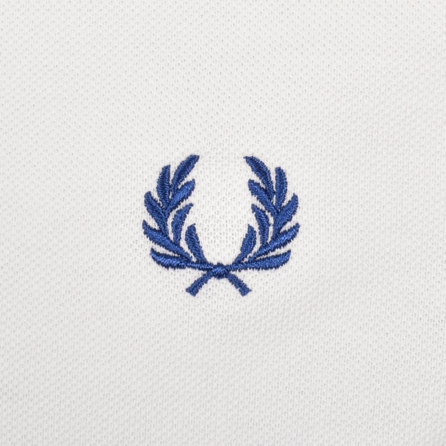 Fred Perry Twin Tipped Polo T Shirt Snow White