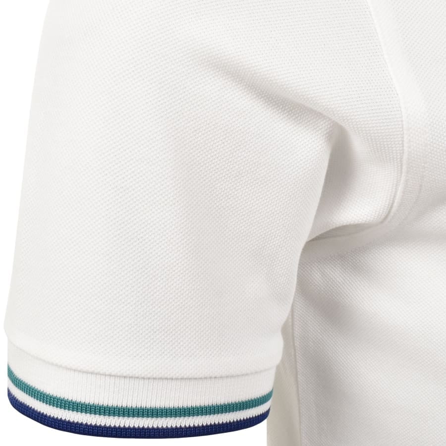 Fred Perry Twin Tipped Polo T Shirt Snow White