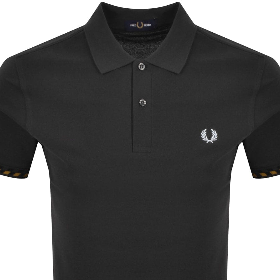 Fred Perry Jacquard Cuff Polo Anchor Grey