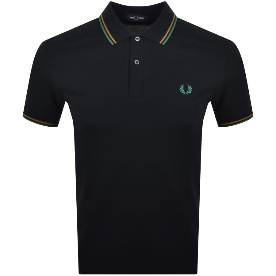 Fred Perry Twin Tipped Polo T Shirt Navy