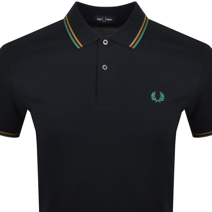 Fred Perry Twin Tipped Polo T Shirt Navy